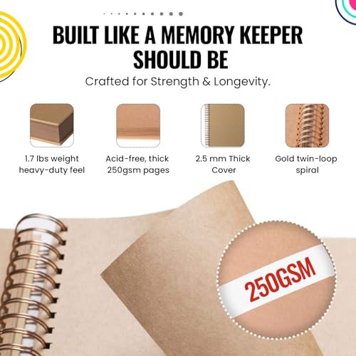 10x10 Modern Shop Scrapbook Album| Hardcover & Extra Thick- 250gsm 60 page - size: 10 x 10 60 page