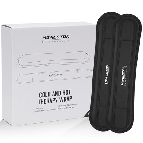 Neck Ice Pack Wrap, Reusable Cold/Hot Gel for Neck Pain, Blackx2 - color: Black+black