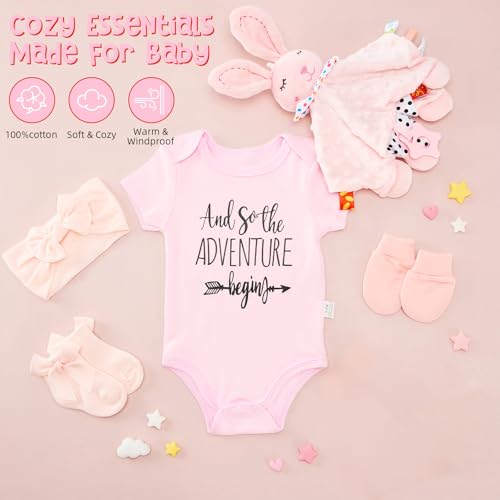 Defresit 13Pcs Baby Shower Gift, Baby Girl Gift Basket - color: Pink