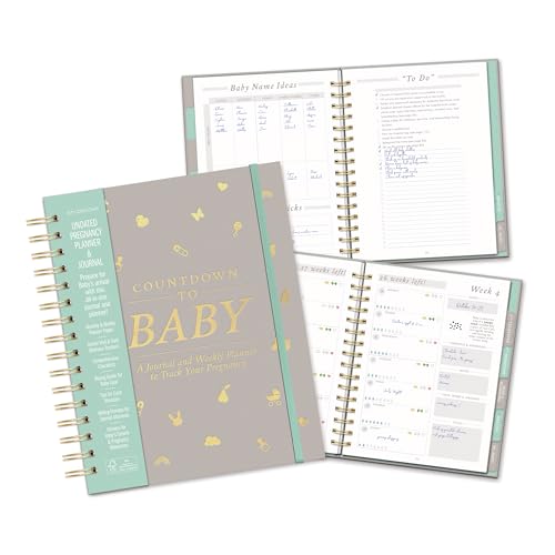 Studio Oh! Countdown to Baby Pregnancy Journal for Women - color: Gold