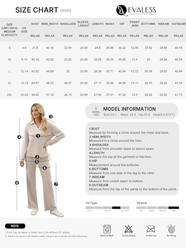 EVALESS Womens Pajama Sets Long Sleeve Sleepwear Matching Drawstring Elastic Pj Pants Ribbed Knit 2 Piece Lounge Set - color: Beau Blue, size: X-Large