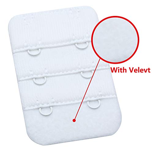 Wingslove Womens Bra Extender Bra Band Breathing room 3pcs-Pack Multi-size - color: White, 2 Hook 3/4 Inch