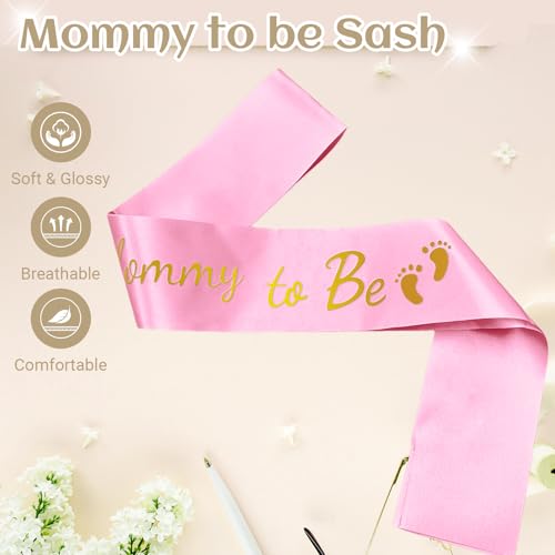 Mommy to Be Sash, Pink Baby Shower Sashes - color: Pink