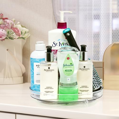 Sorbus Lazy Susan Organizer, Clear Turntable Organizer (Flat 4 Pack) - size: Flat 4 Pack