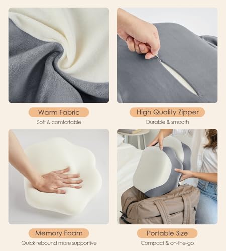DONAMA Memory Foam Pregnancy Pillow Maternity Wedge Pillow for Side Sleeper - color: Dark Grey
