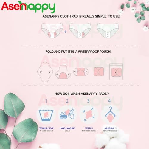 Random Prints Small Size Cloth Menstrual Pads Reusable Sanitary Pads (S-5 PCS-Random Prints) - color: S-5 Pcs-random Prints