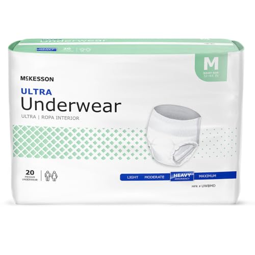 McKesson Ultra Adult Incontinence Underwear, Heavy Absorbency, 44 in, 20 ct - size: Medium (20 Count)
