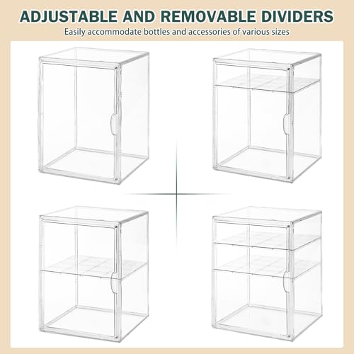 Baby Bottle Storage Organizer for Countertop with 2 Adjustable Dividers - size: Extra Large, style: 3-Tier Single-Door