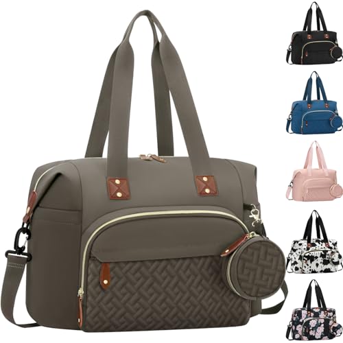Tenot Diaper Bag Tote, Baby Diaper Bag with Pacifier Case Khaki - color: Khaki, size: Large