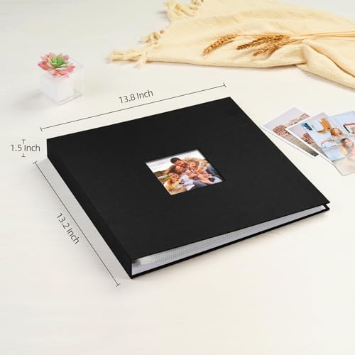 Mublalbum 12x12 Inch 3 Ring DIY Scrapbook Photo Album 80 Pages, Black - color: Black, size: 12x12 Inch 80 Pages