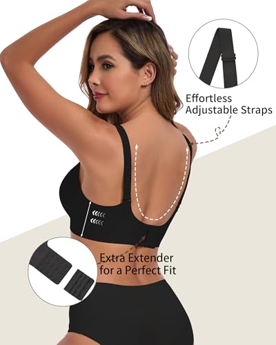 Vinfact Hands Free Pumping Bra Adjustable Breast-Pumps Nursing Bras Comfort Maternity Breast Pump Bra - color: Black, size: XX-Large