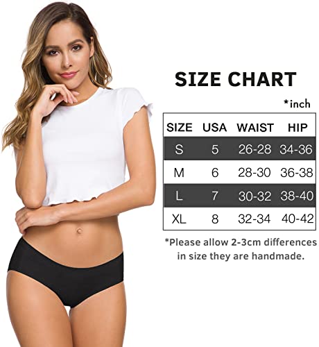 Wealurre Cotton Bikini Women's Breathable Panties Seamless Comfort Underwear - color: B2/W2/A2, size: X-Large