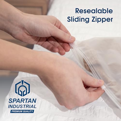 12” X 15” (250 Count) 3 Mil Frosted Reclosable Zip Plastic Bags - size: 12" X 15"