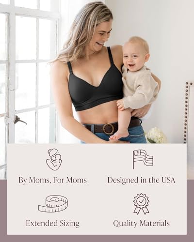 Kindred Bravely Sublime Contour Hands Free Pumping & Nursing Bra, Wireless - color: Black, size: 1X-2X