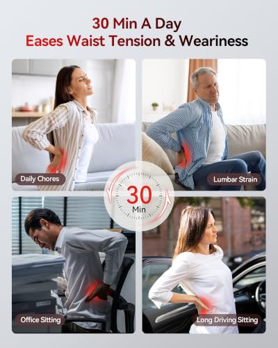 FliKEZE 4-in-1 Back Massager with Red Light 660/850nm Cordless 5000mAh - color: Black