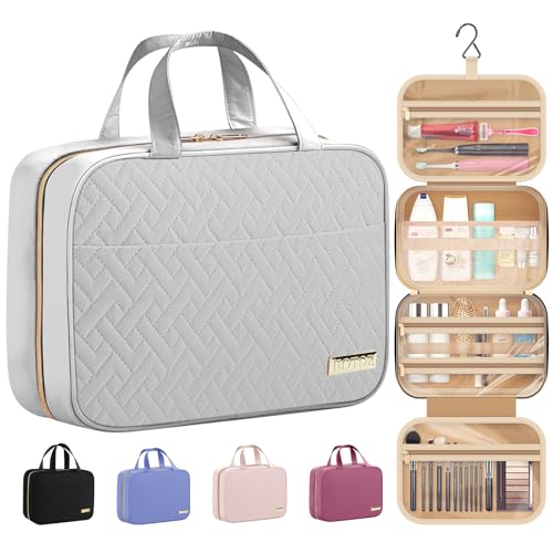 HOTOR Hanging Travel Toiletry Bag Women Men Essentials Grey - color: Grey, size: Medium