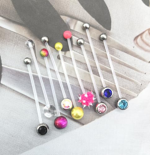 22Pcs Mix Style Pregnancy Belly Button Rings Long Bar 38mm