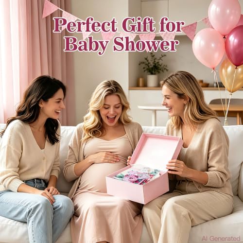 Monthly Milestone Blanket for Baby Girl Growth Chart Gift - color: Peony