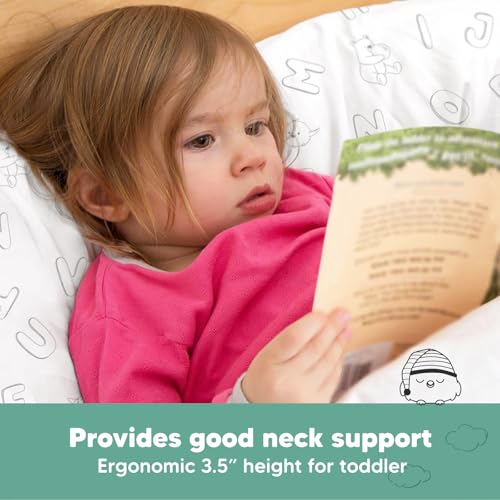 Toddler Pillow with Pillowcase, 13x18 My Little Dreamy Pillow (ABC Land) - color: Abc Land