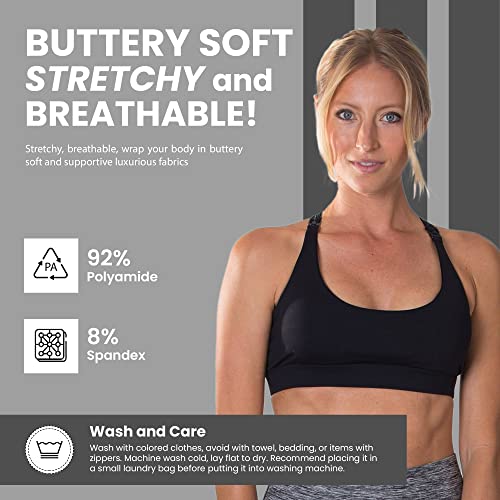 Sweat and Milk Océane 2 Medium Support Nursing & Sports Bra, Strappy Back, Breastfeeding, No Pumping, Maternity Bra - size: Small