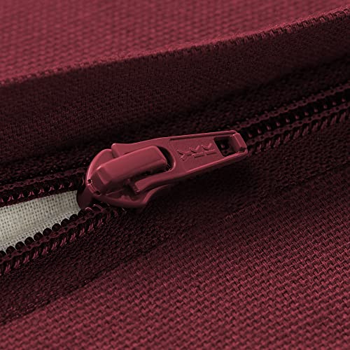 Yoga Meditation Cushion, 25" x 12" Rectangular Bolster with Organic Cotton Cover - color: Burgundy