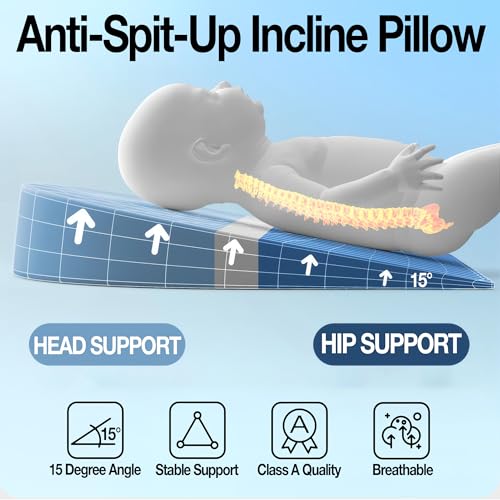 Pregnancy Wedge, Breathable, Premium Foam with Removable Cover, Squar, Pink