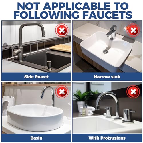 24" Splash Guard Plus Size Silicone Sink Faucet Drying Mat Handle Drip Catcher Tray Dish Sponge Holder Kitchen Accessories Protector Home Organization Gadgets Organizer - size: Grey(1Pack): 23.4"x5.7"