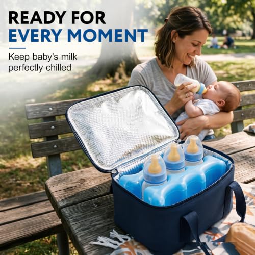 Healthy Packers Ice Packs for Coolers | Can Coolers | Breastmilk Cooler Ice Pack | Long-Lasting Reusable Ice Pack - size: 6 Can (Pack of 4)
