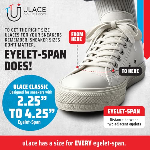 uLace Classic No-Tie Shoelaces - Elastic Shoe Laces for Sneakers - 14 Laces - color: Off-white