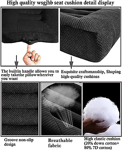 WSGJHB Car Booster Seat Cushion Posture Cushion for Long Sitting - color: Black Regular