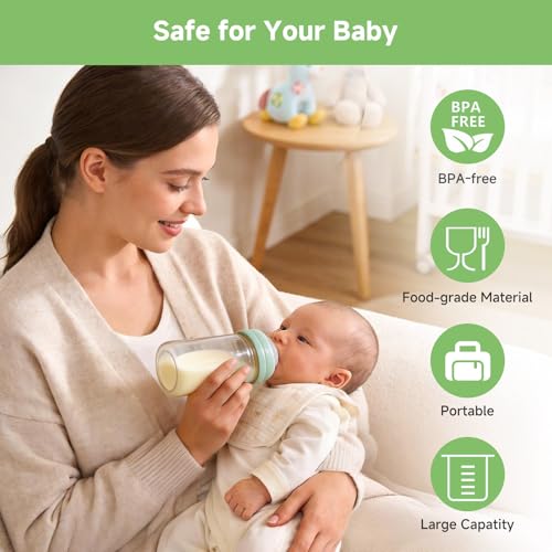 Breastmilk Storage Bottles 11oz for Momcozy 22oz Milk Cooler, Spectra Pumps - size: 6 Pack