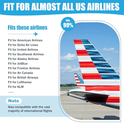 3 in 1 Airplane Seat Belt Extender, Adjustable 7-31 in, with Carrying Case