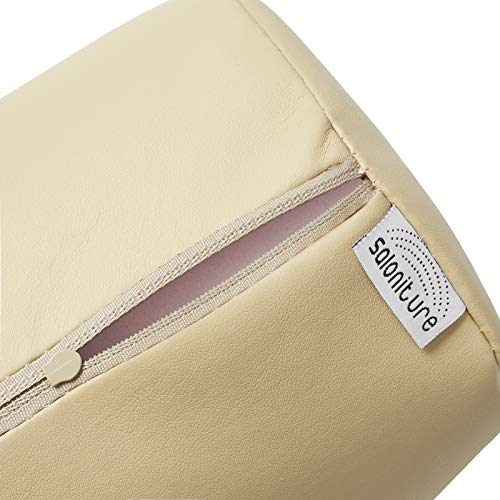 Saloniture Full Round Massage Table Bolster Pillow Pad - 26 x 6 Inch - Cream - color: Cream
