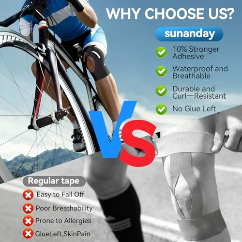 20 PCS Waterproof Kinesiology Tape, Precut Strips Knee Pain Relief Support - color: Black and Beige