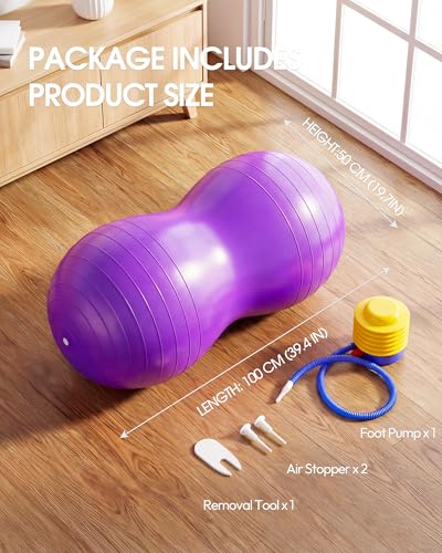 Premium Peanut Ball - 100x50cm Anti-Burst