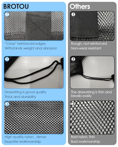 BROTOU Thickened Extra Large Sports Ball Bag Mesh Socce Ball Bag - size: 30" x 40"