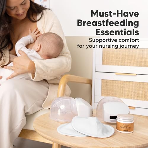 Organic Nursing Pads, 14 Washable Breast Pads,Wash Bag (Soft White, M 4.6") - color: Soft White, size: 14pk, M 4.6"