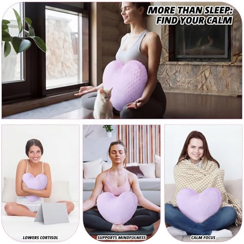 Briwooody Weighted Pillow Glass Bead Calming Body Pillows, Purple - color: Purple