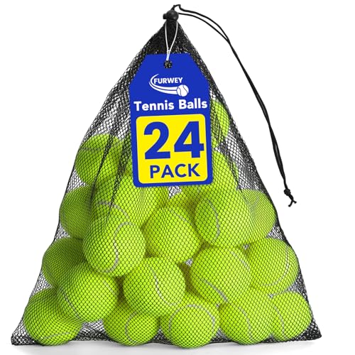 FURWEY Tennis Ball,6/12/24/36/40/80 Pack Training Balls,Dog Balls - size: 24P
