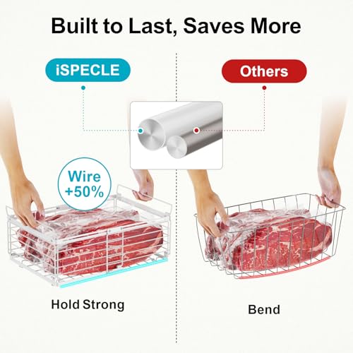 iSPECLE Chest Freezer Organizer - Adjustable Fits Chest Freezer 10-20 Cu Ft - style: 8 Pack White