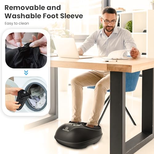 Shiatsu Foot Massager with Heat, FSA Eligible HSA, Deep Kneading Neuropathy - color: Black