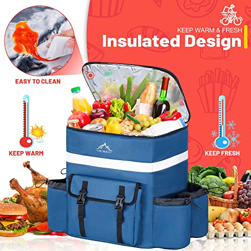 GoHimal Food Delivery Backpack Delivery Bags for Uber Eats DoorDash Blue - color: Blue