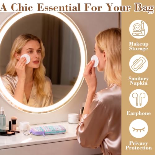 2PCS Tampon Holder Zipper Pouches Portable Period Bags - color: Bohemia
