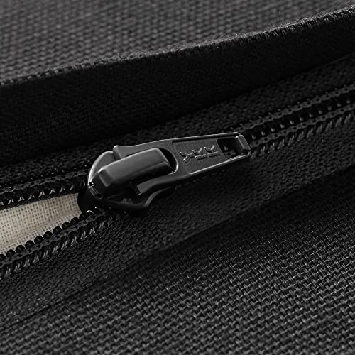 Yoga Meditation Cushion, 25" x 12" Rectangular Bolster with Organic Cotton Cover - color: Black