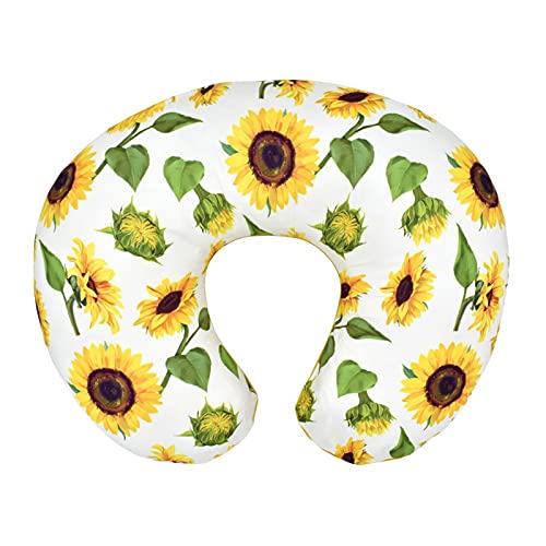 Nursing Pillow Cover Two Sided Baby Slipcovers for Breastfeeding 1 Pcs - color: Sunflower