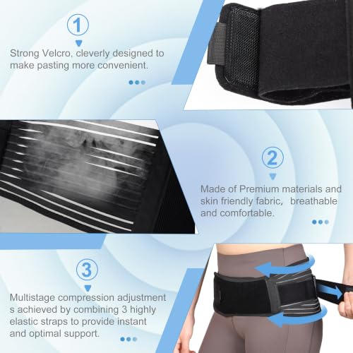 SI Joint Belt Sacroiliac Hip Belt for Women and Men - size: Large