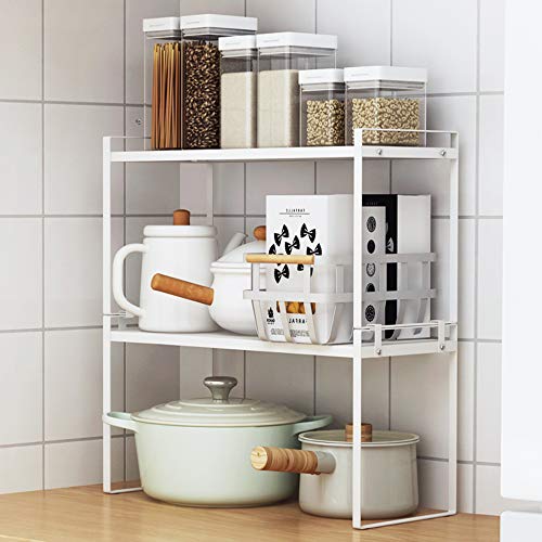 Shantton Cabinet Shelf Organizer, Pantry Shelf Rack, White 13x8.3x7.3 - color: White, size: L13" W8.3" H7.3"