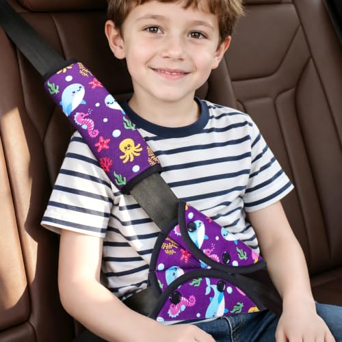 COOLBEBE Kids Seat Straps Cover Pad, Purple - color: Purple Ocean