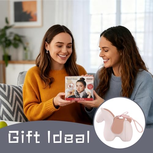 Inflatable Travel Neck Pillow Built-in Pump & Cute Storage Bag - color: Pink
