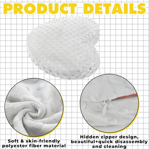 Briwooody Weighted Pillow Glass Bead Calming Body Pillows, White - color: White